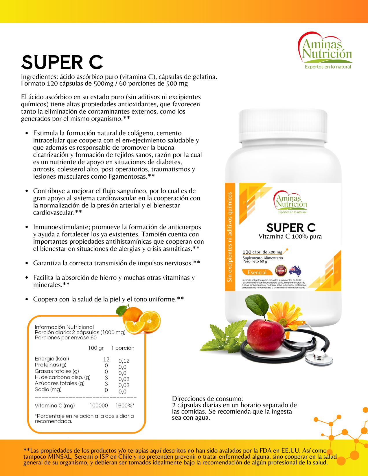 Ficha Super C — Vitamina C 100% pura