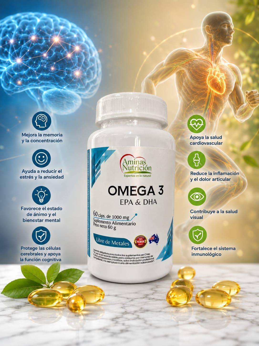 Omega 3 EPA y DHA — beneficios
