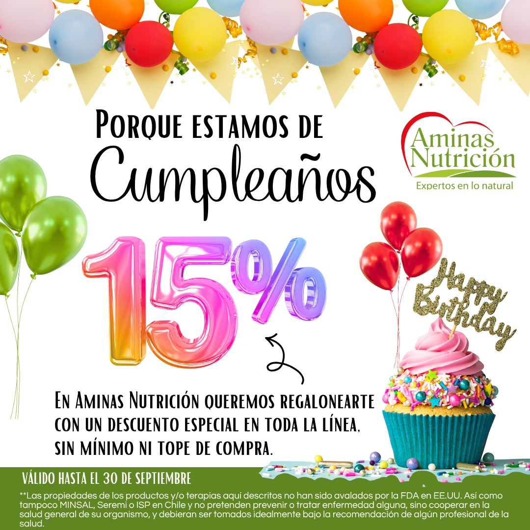 Oferta Cumpleaños — 15% de descuento en toda la línea